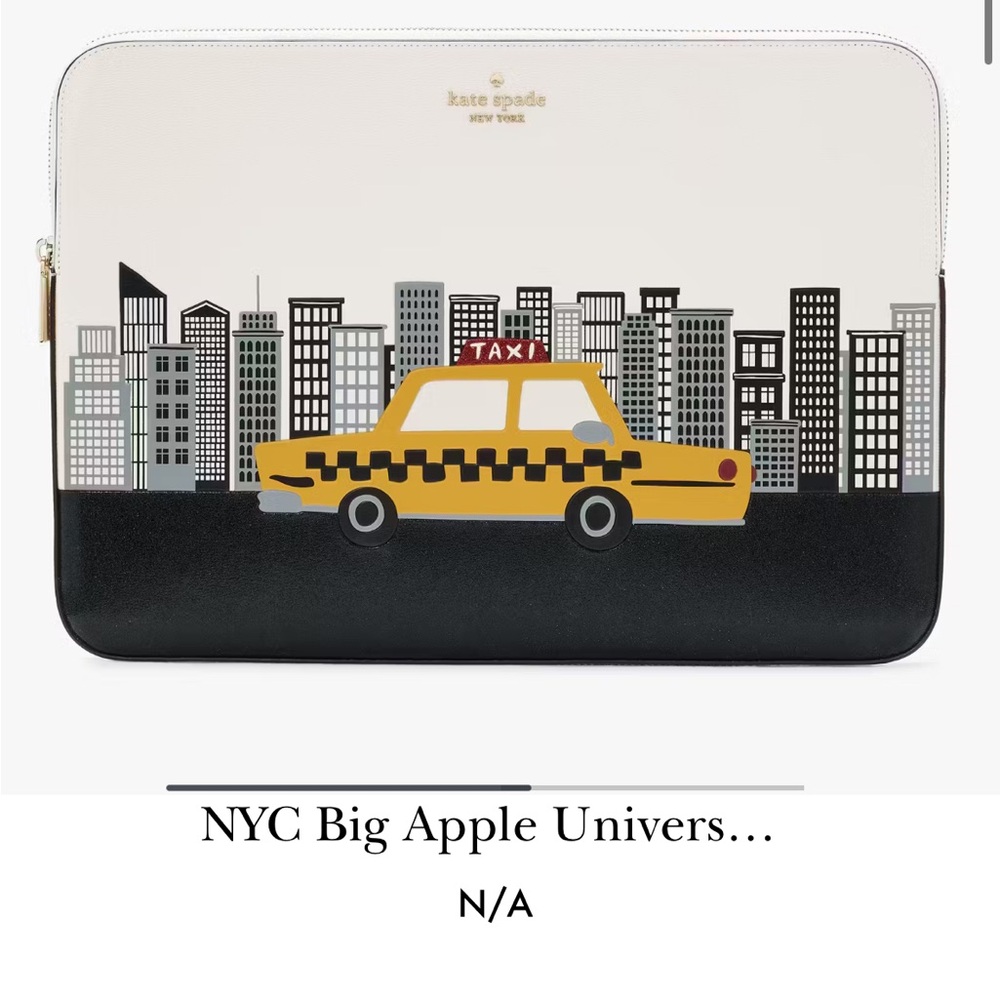 Kate Spade ♠️ NYC Big Apple Universal Laptop Sleeve 🚕